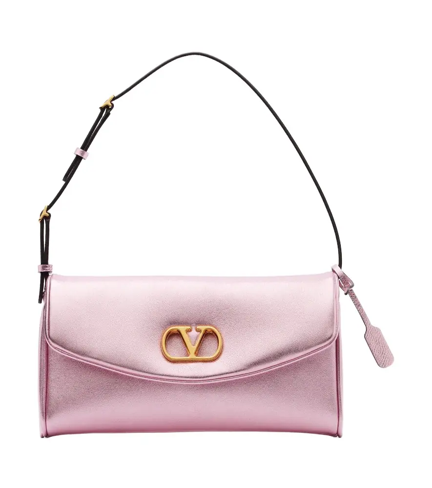 Valentino Garavani DeVain Small metallic leather shoulder bag | Image 1 Valentino Garavani DeVain Small metallic leather shoulder bag | Image 1