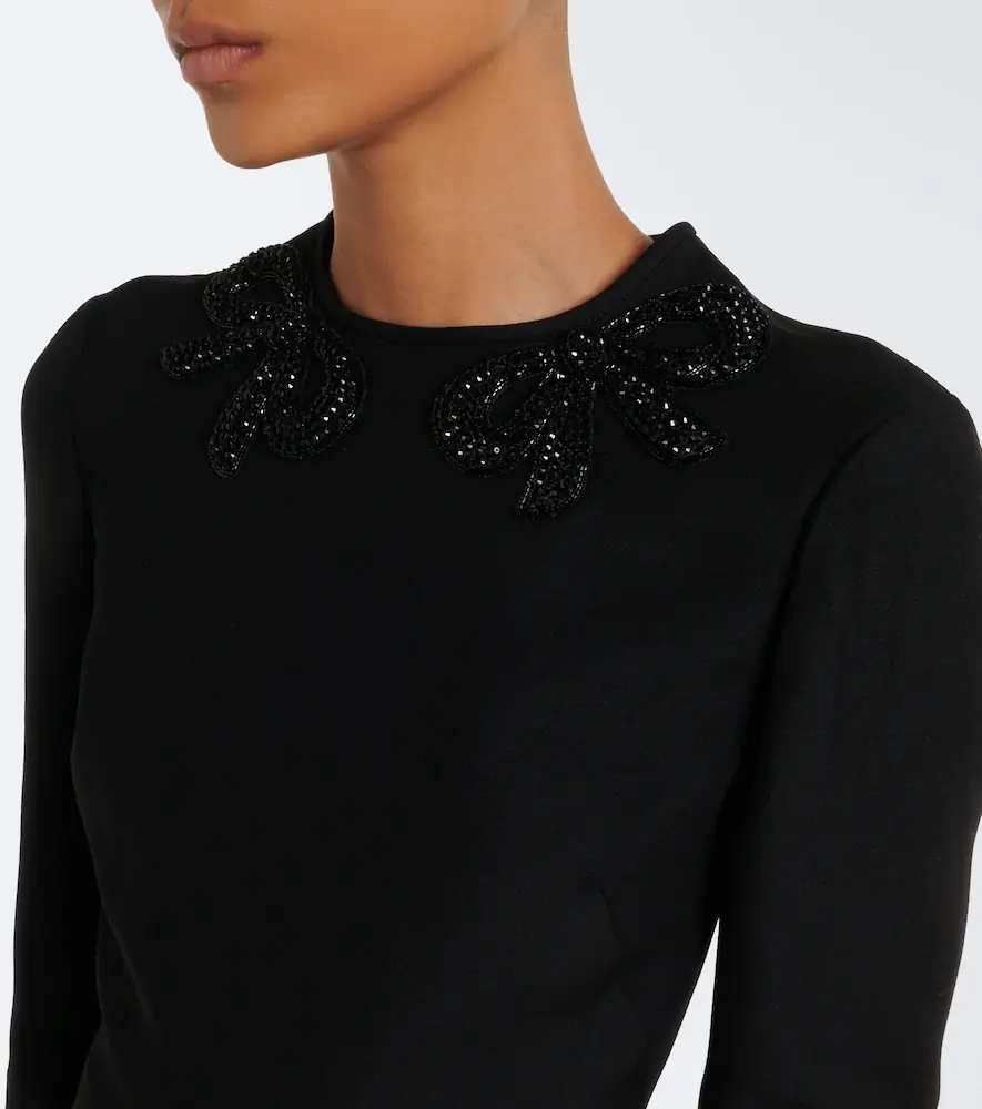 Valentino Garavani Crepe Couture embellished midi dress | Thumbnail 6