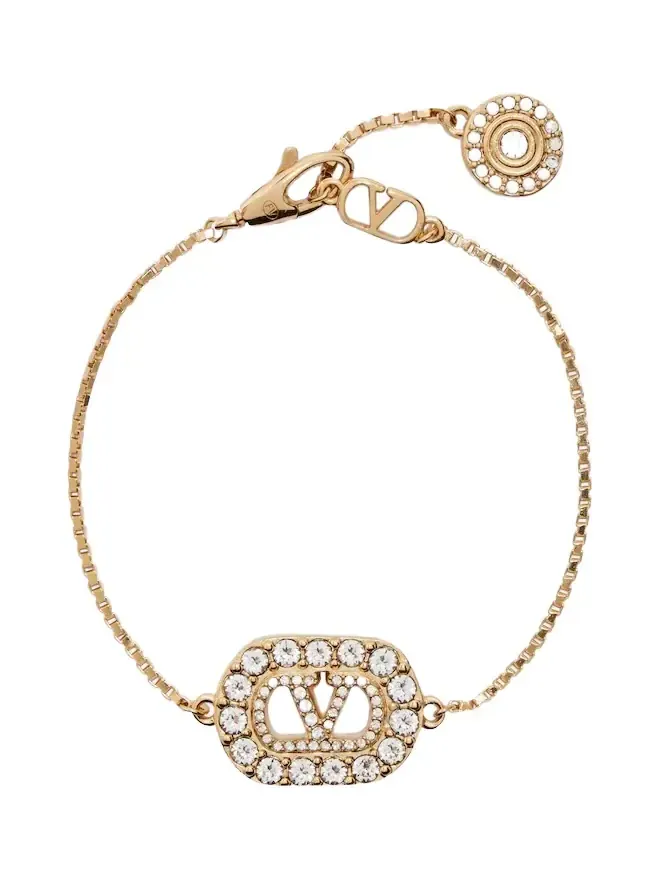 VLogo Swarovski-embellished bracelet