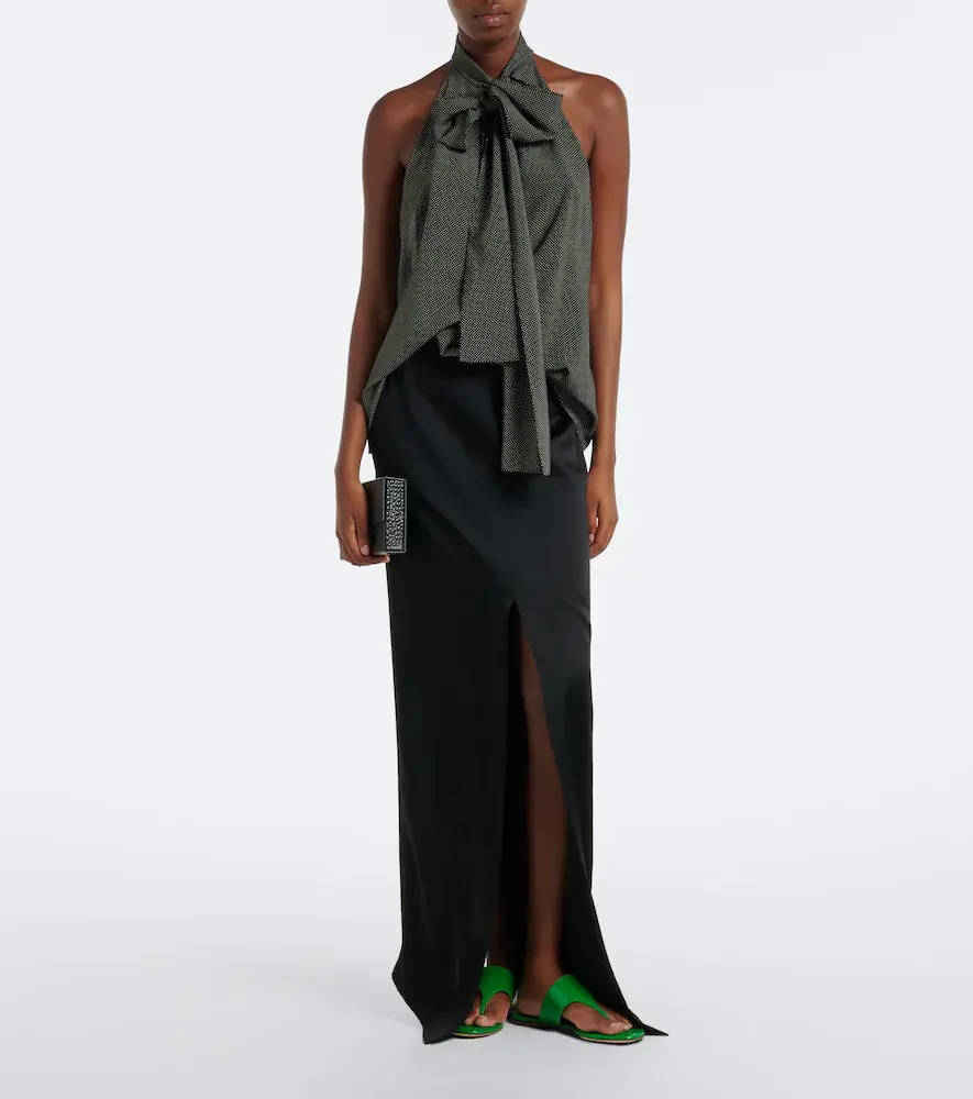 Tom Ford Polka-dot tie-neck silk crêpe de chine top | Thumbnail 5 Tom Ford Polka-dot tie-neck silk crêpe de chine top | Thumbnail 5