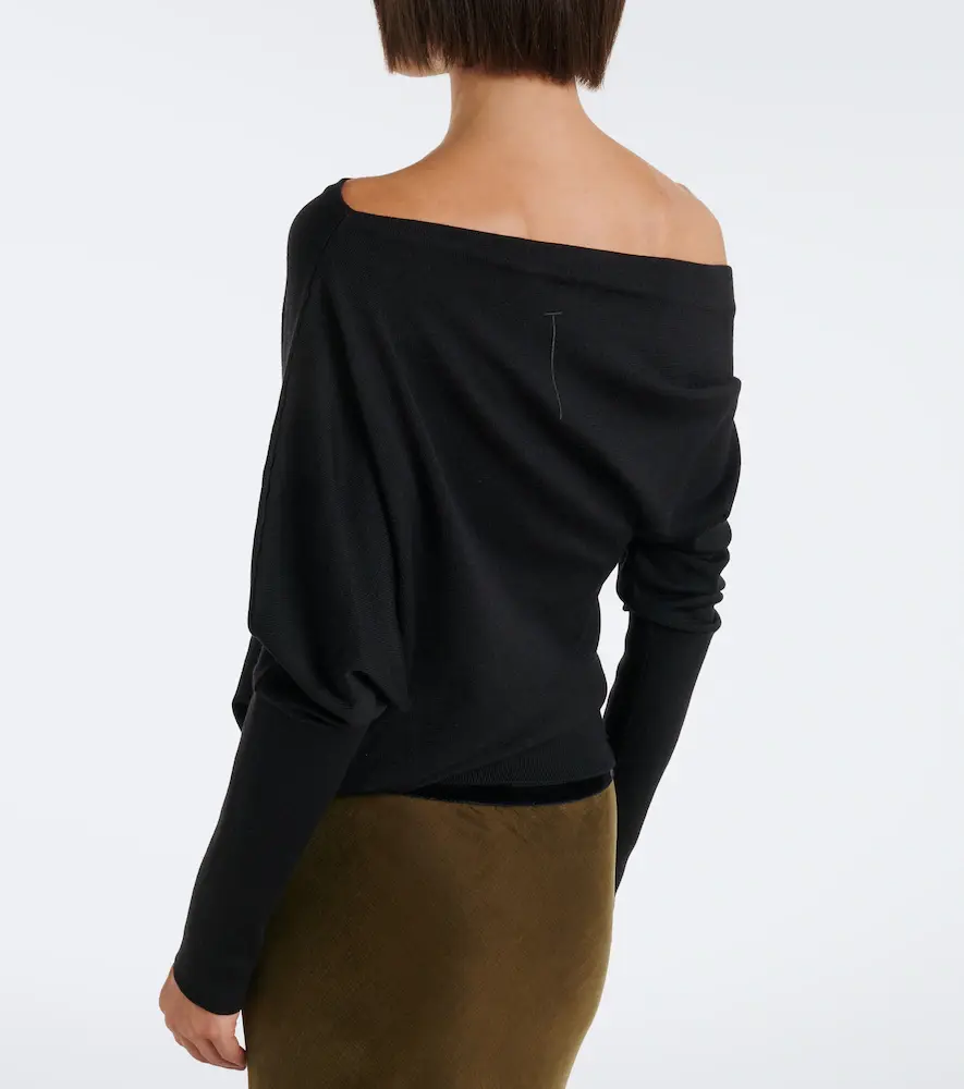 Tom Ford Off-shoulder wool and silk sweater | Thumbnail 3 Tom Ford Off-shoulder wool and silk sweater | Thumbnail 3