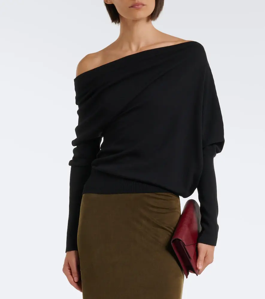 Tom Ford Off-shoulder wool and silk sweater | Thumbnail 5 Tom Ford Off-shoulder wool and silk sweater | Thumbnail 5