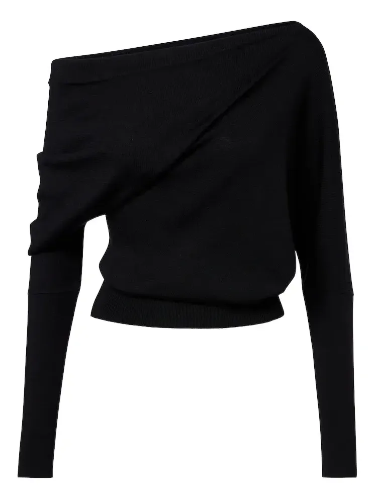 Tom Ford Off-shoulder wool and silk sweater
