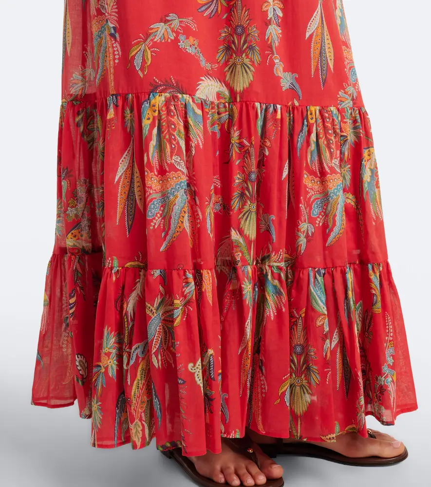 Etro Printed cotton maxi skirt | Thumbnail 4