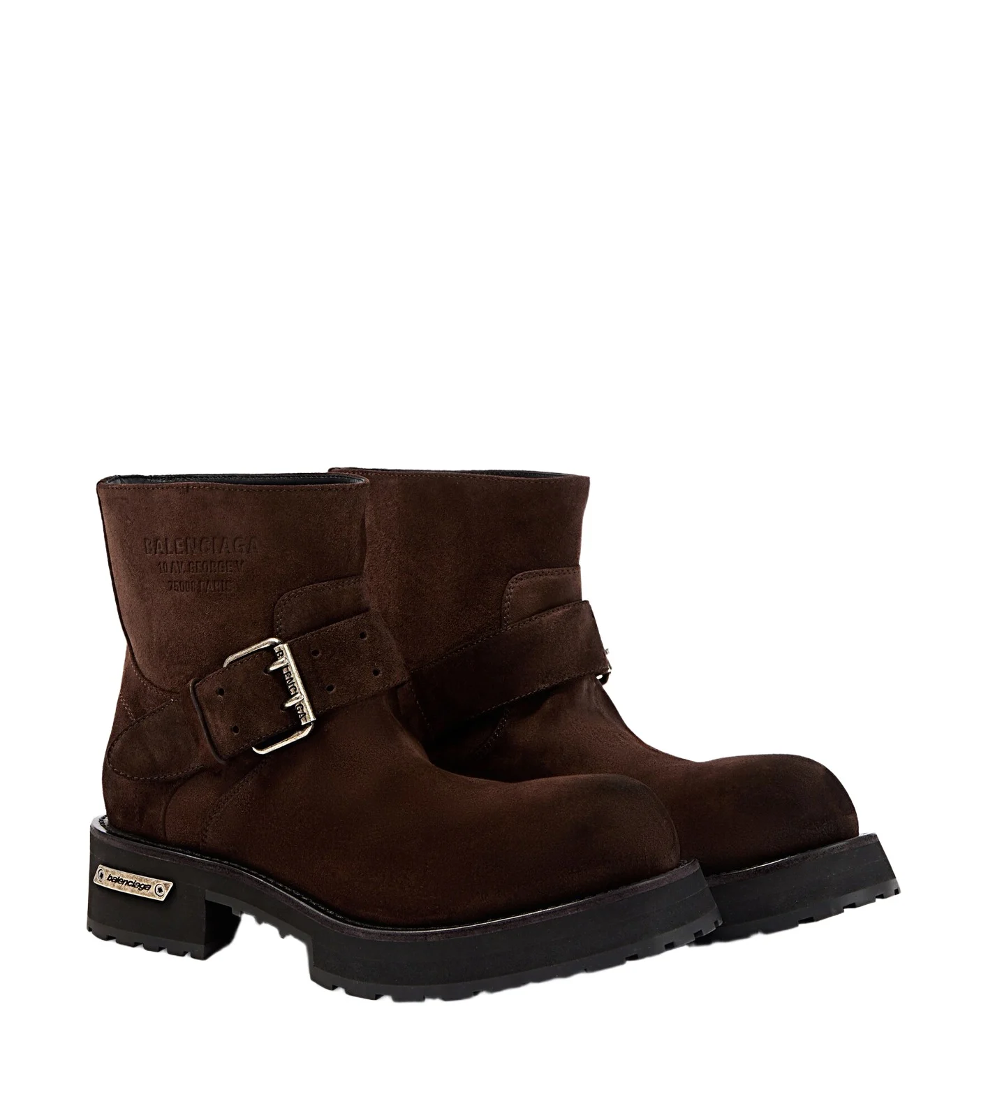 Balenciaga Venom suede biker boots