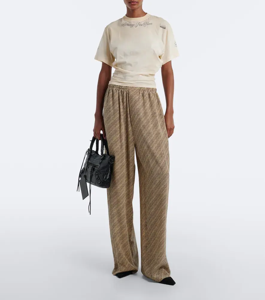 Balenciaga Logo silk pajama pants | Thumbnail 5