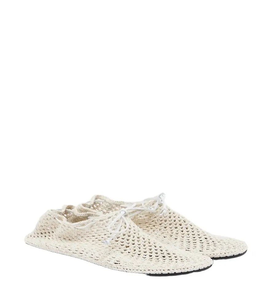 CHRISTEN Mandala crochet leather-trimmed flats | Image 1 CHRISTEN Mandala crochet leather-trimmed flats | Image 1