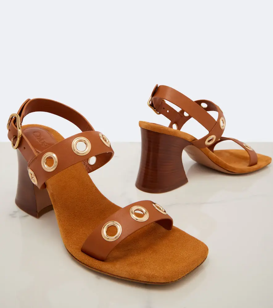 Chloe Chloé Embellished leather sandals | Thumbnail 3 Chloe Chloé Embellished leather sandals | Thumbnail 3