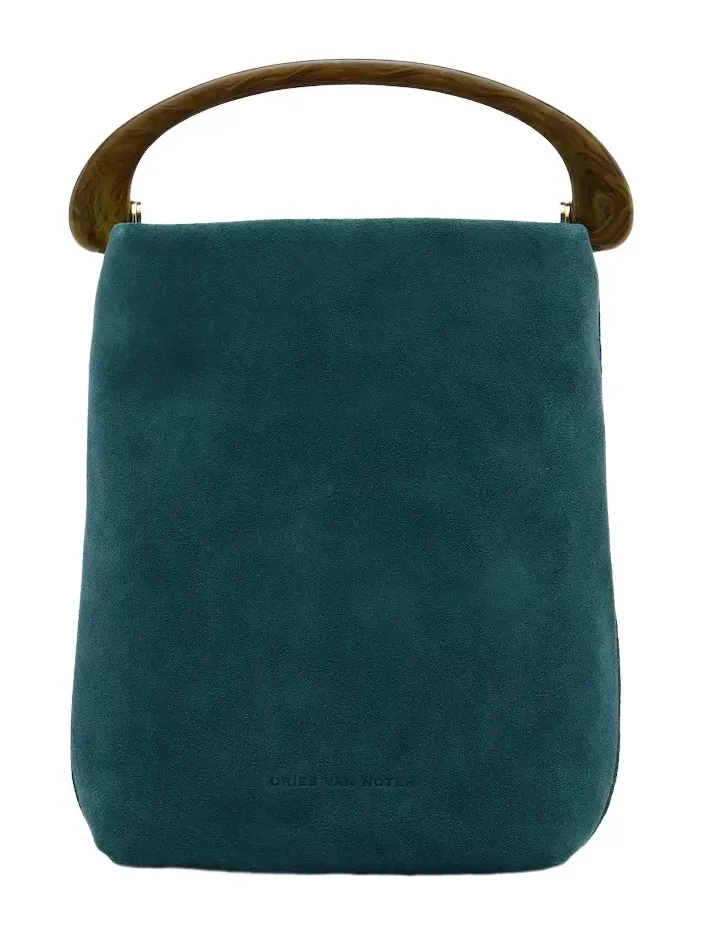 Dries Van Noten Crisp Mini suede top-handle bag