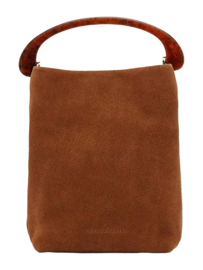 Dries Van Noten Crisp Mini suede top-handle bag
