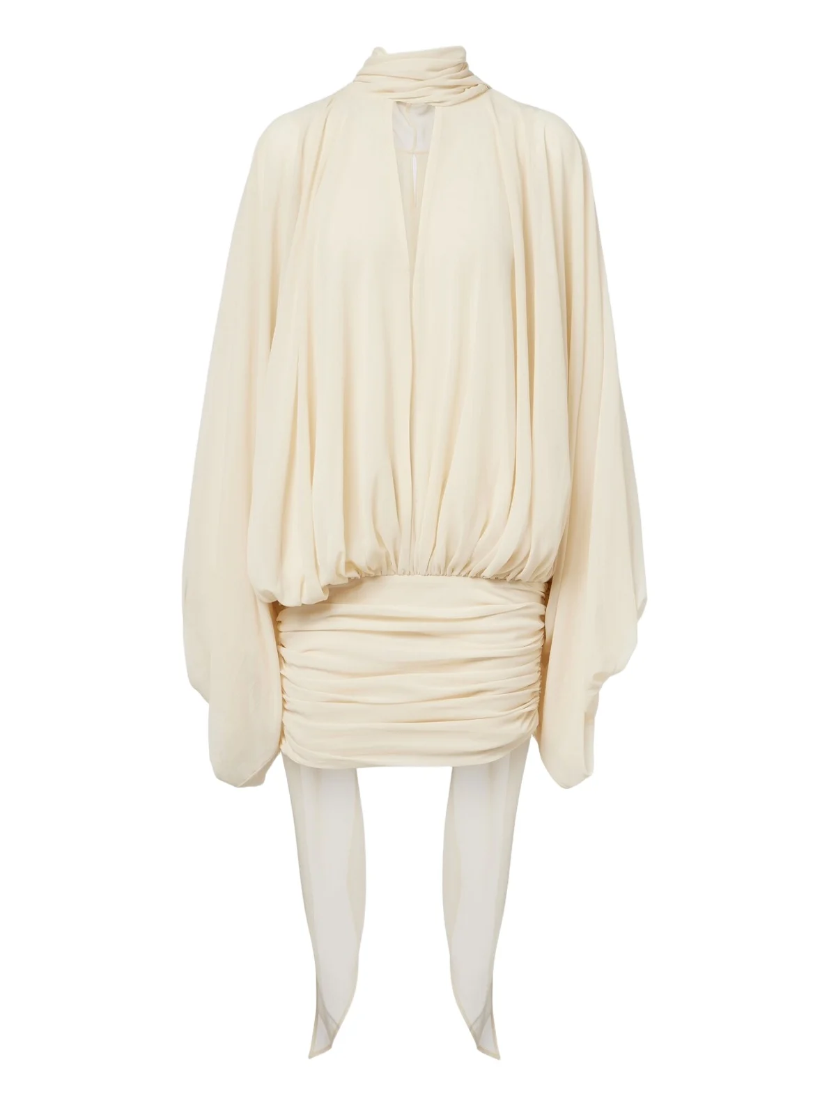Maite draped chiffon minidress