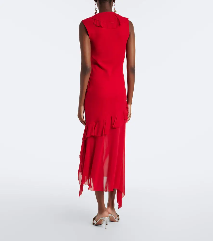 DE LA VALI Baila floral georgette midi dress | Thumbnail 2 DE LA VALI Baila floral georgette midi dress | Thumbnail 2