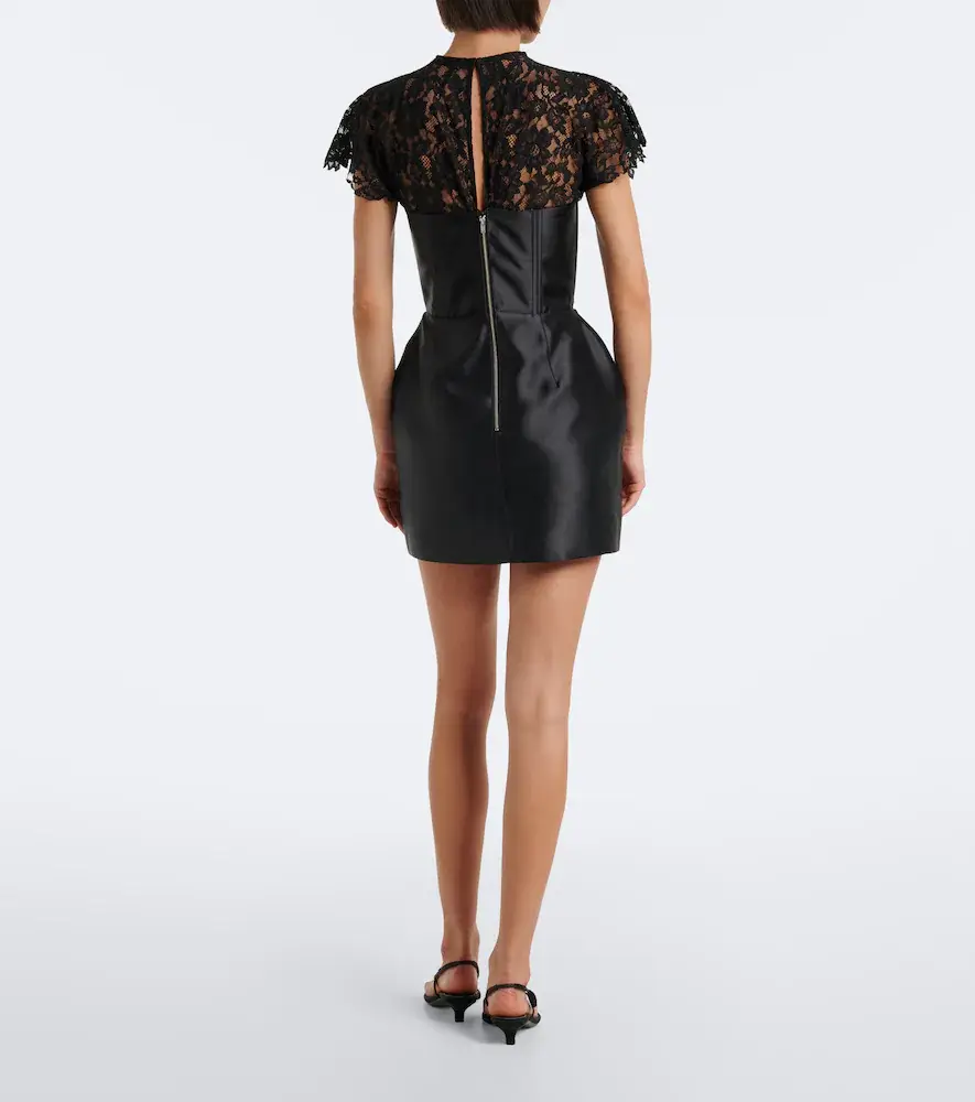 DE LA VALI Catalina satin and lace bustier minidress | Thumbnail 4 DE LA VALI Catalina satin and lace bustier minidress | Thumbnail 4