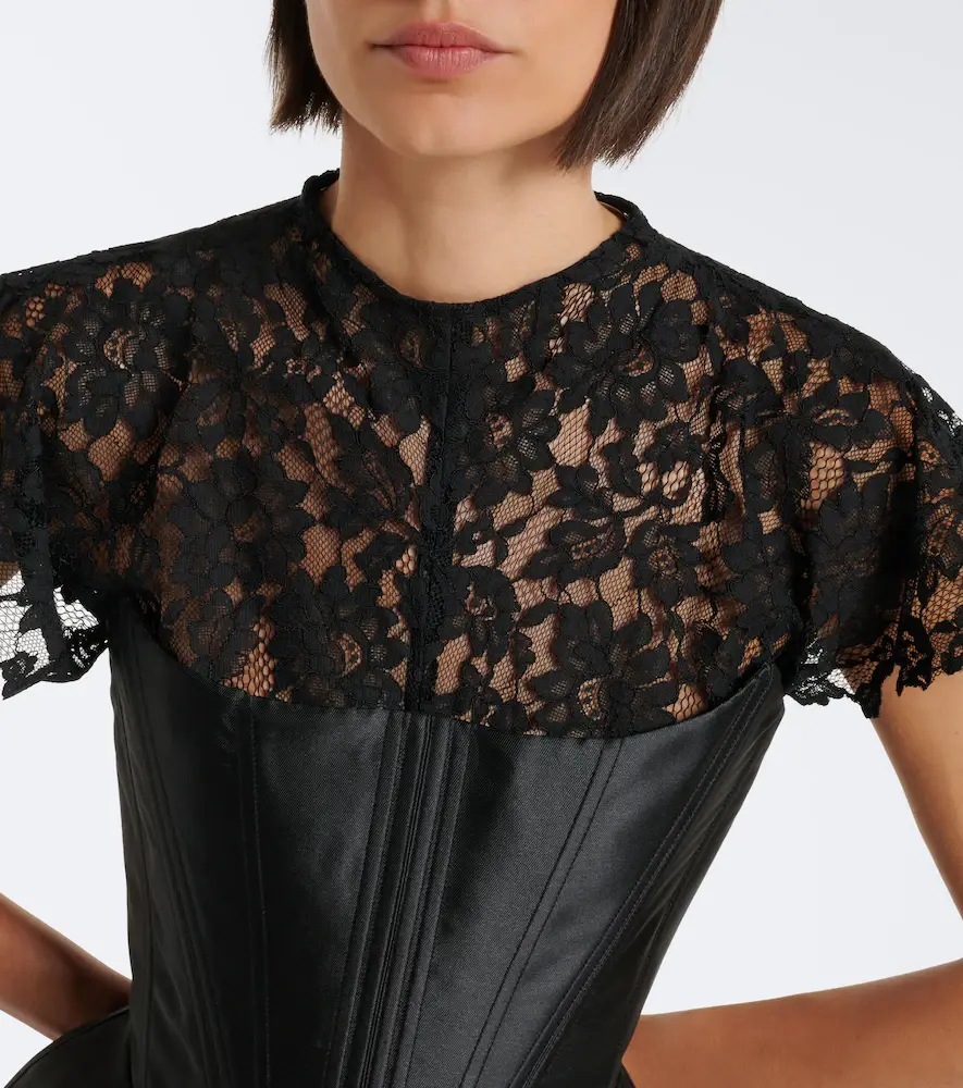 DE LA VALI Catalina satin and lace bustier minidress | Thumbnail 5 DE LA VALI Catalina satin and lace bustier minidress | Thumbnail 5