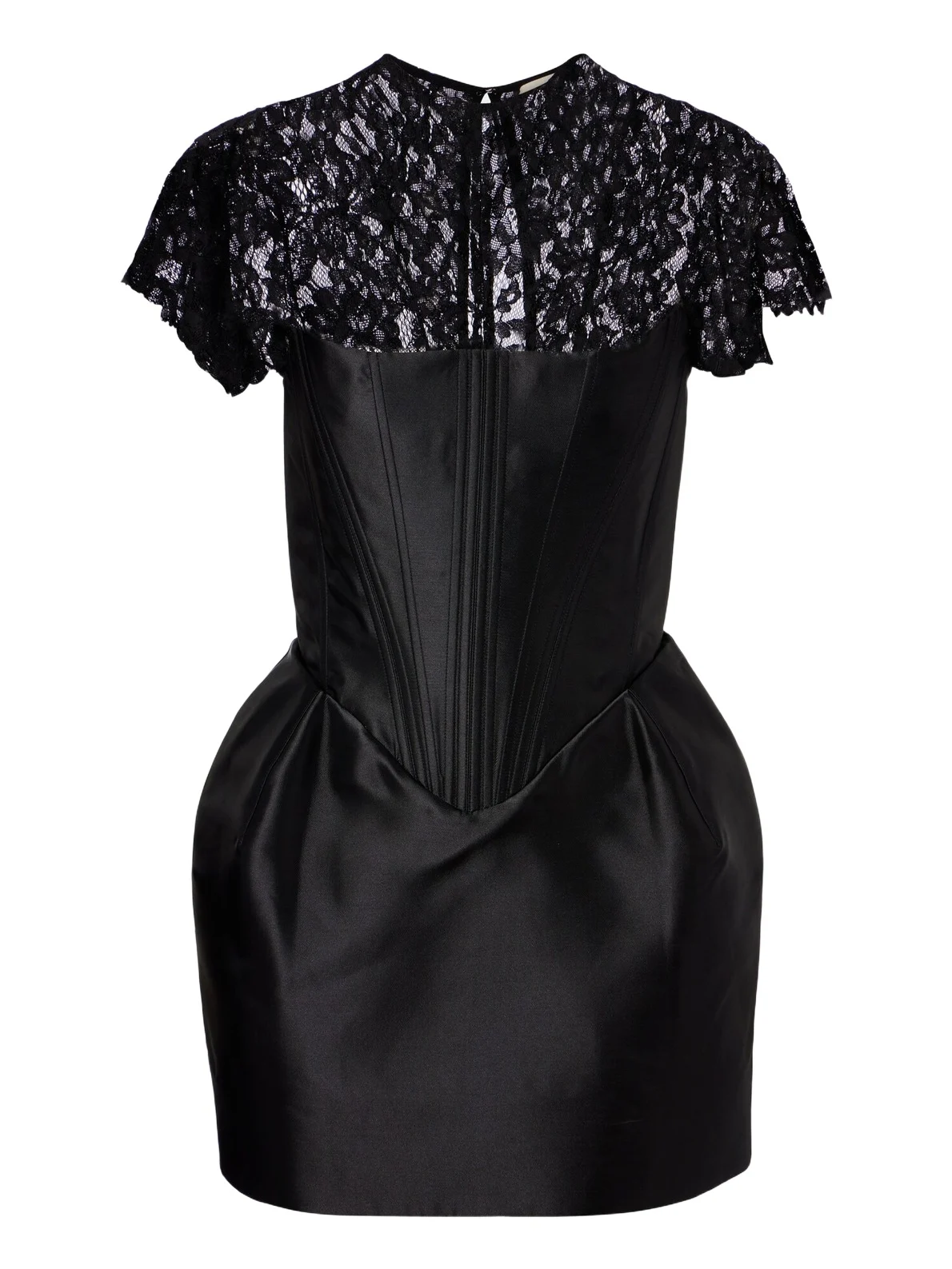 Catalina satin and lace bustier minidress Catalina satin and lace bustier minidress