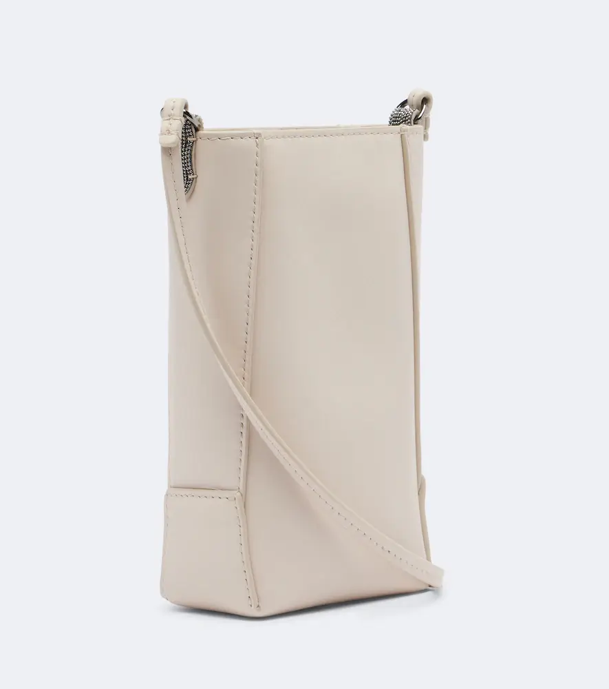 Brunello Cucinelli Duo Mini Monili leather phone pouch | Thumbnail 2