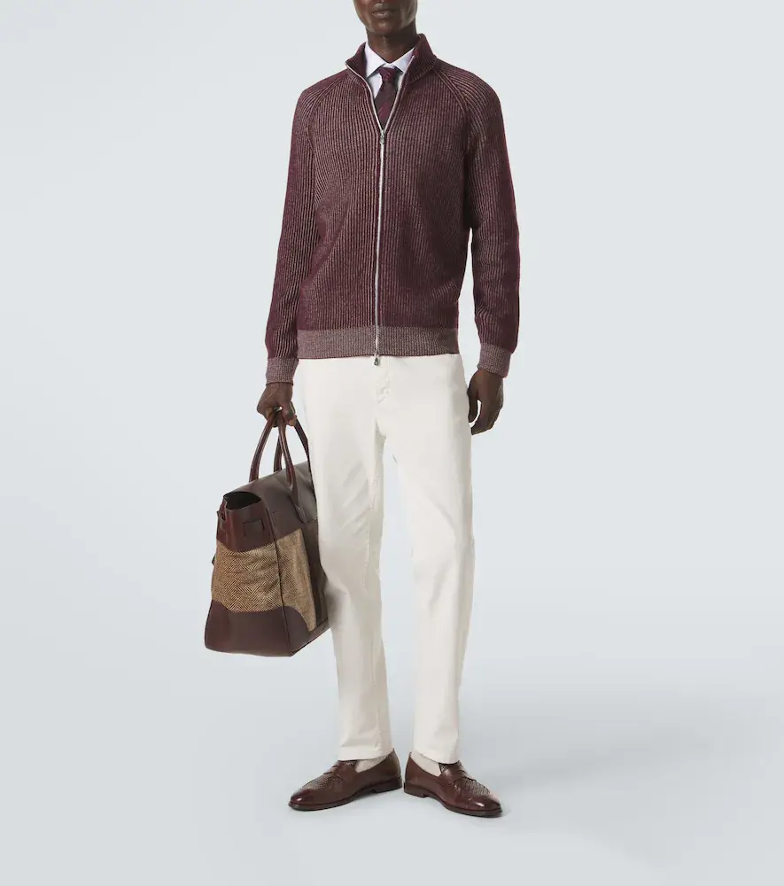 Brunello Cucinelli Ribbed-knit cashmere zip-up cardigan | Thumbnail 4 Brunello Cucinelli Ribbed-knit cashmere zip-up cardigan | Thumbnail 4