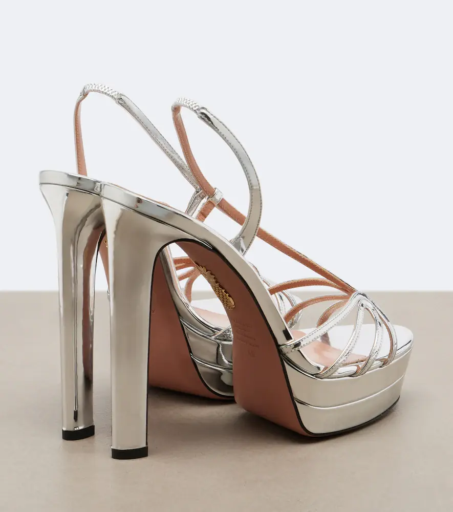 Aquazzura Talk To Me metallic leather sandals | Thumbnail 4 Aquazzura Talk To Me metallic leather sandals | Thumbnail 4