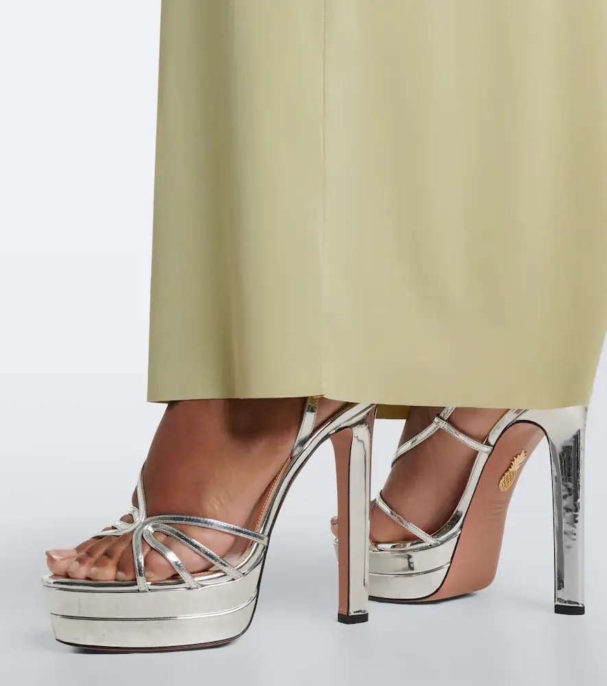 Aquazzura Talk To Me metallic leather sandals | Thumbnail 6 Aquazzura Talk To Me metallic leather sandals | Thumbnail 6