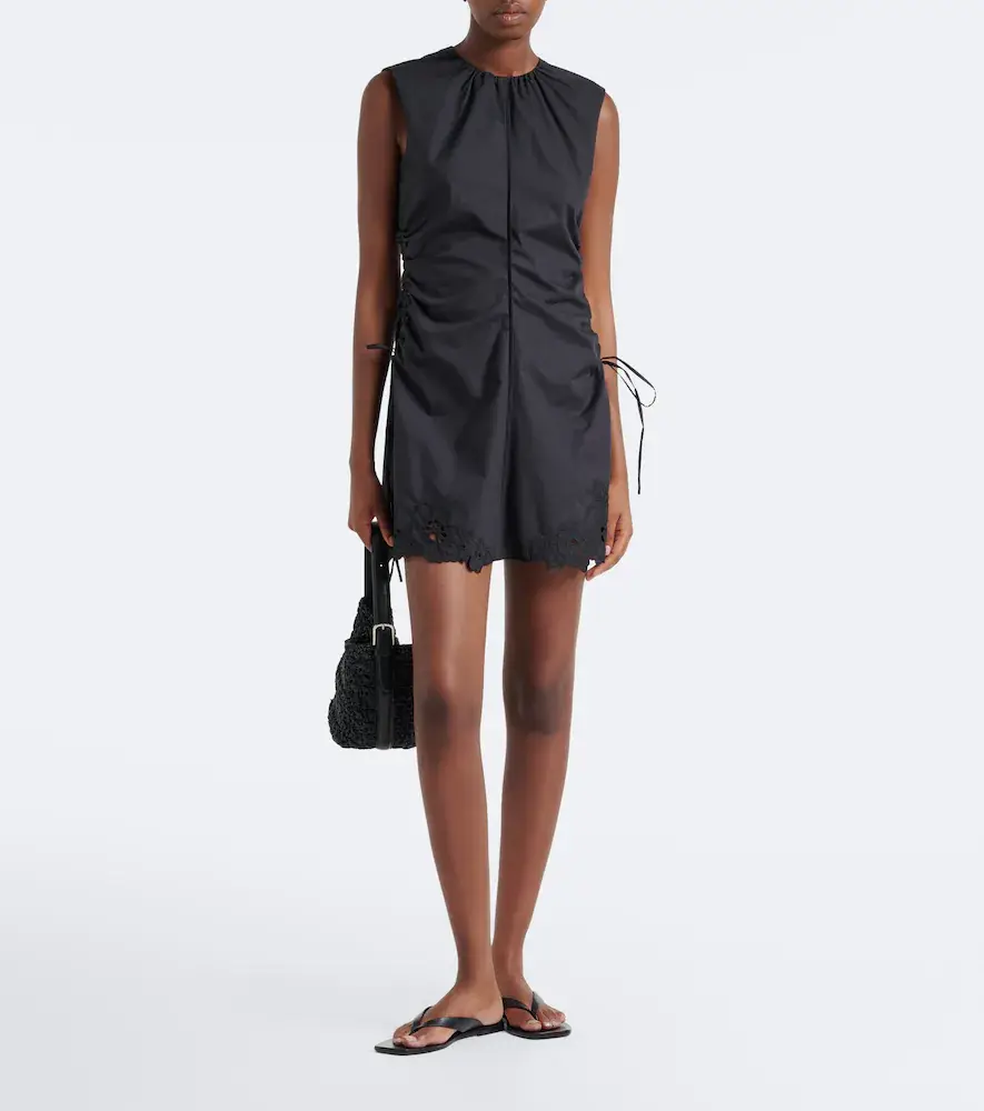 SIR. Klara ruched cotton minidress | Thumbnail 4