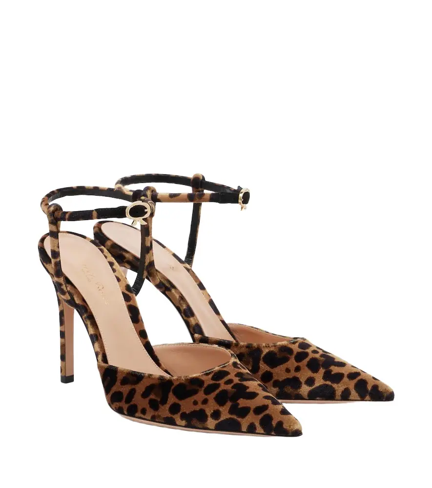 Gianvito Rossi Leopard-print velvet slingback pumps | Image 1 Gianvito Rossi Leopard-print velvet slingback pumps | Image 1