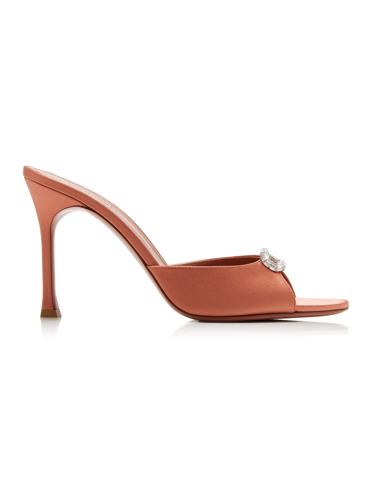 Amina Muaddi Mini Camelia Satin Sandals