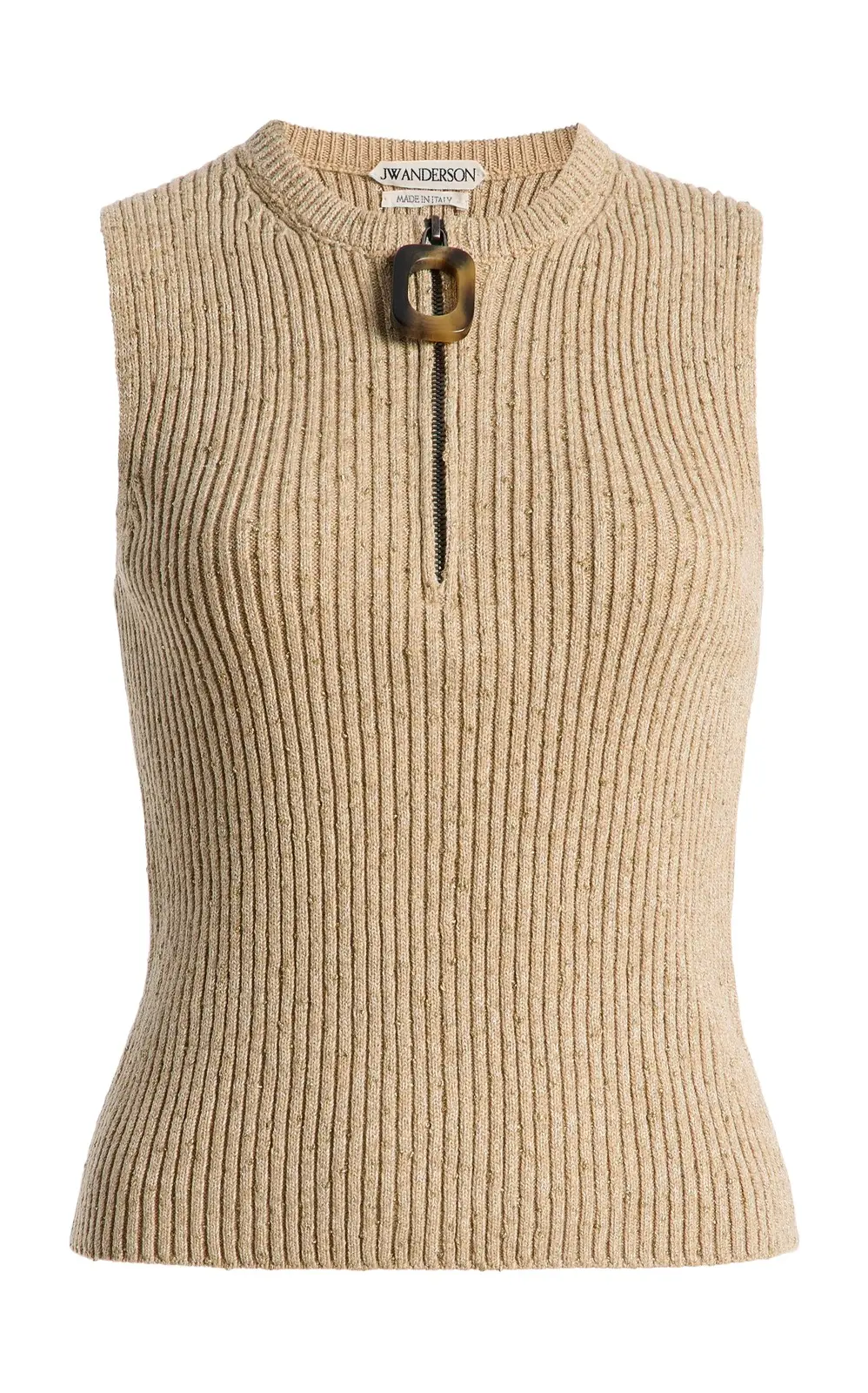 Zipped Cotton-Blend Tank Top Zipped Cotton-Blend Tank Top