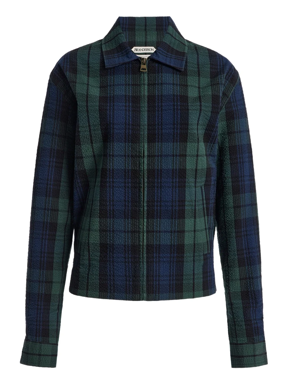Plaid Zipped Cotton Jacket