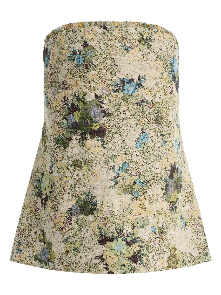 ALÉMAIS Whitney Backless Jacquard Top