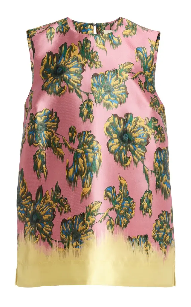 Faye Floral Satin Tunic Top