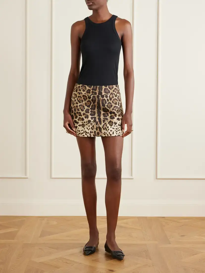 Dolce & Gabbana Leopard-print Cotton Mini Skirt | Thumbnail 3 Dolce & Gabbana Leopard-print Cotton Mini Skirt | Thumbnail 3