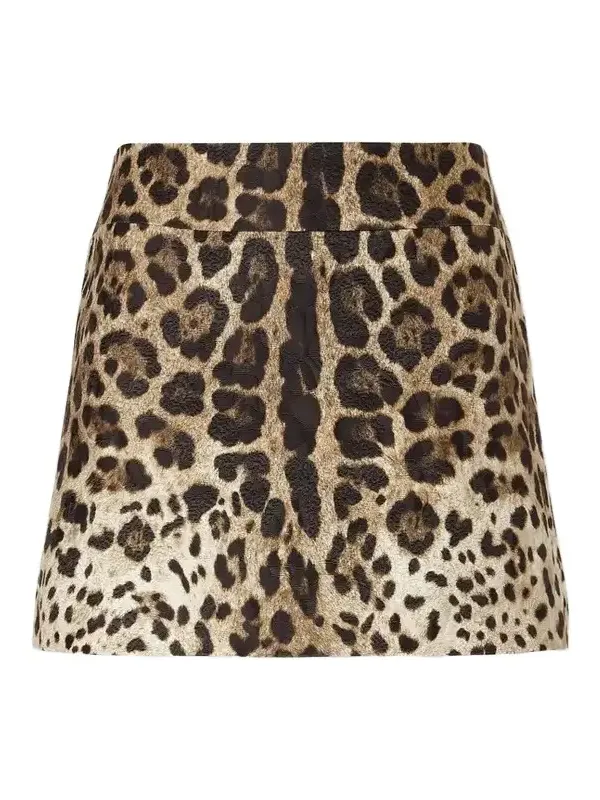 Leopard-print Cotton Mini Skirt Leopard-print Cotton Mini Skirt