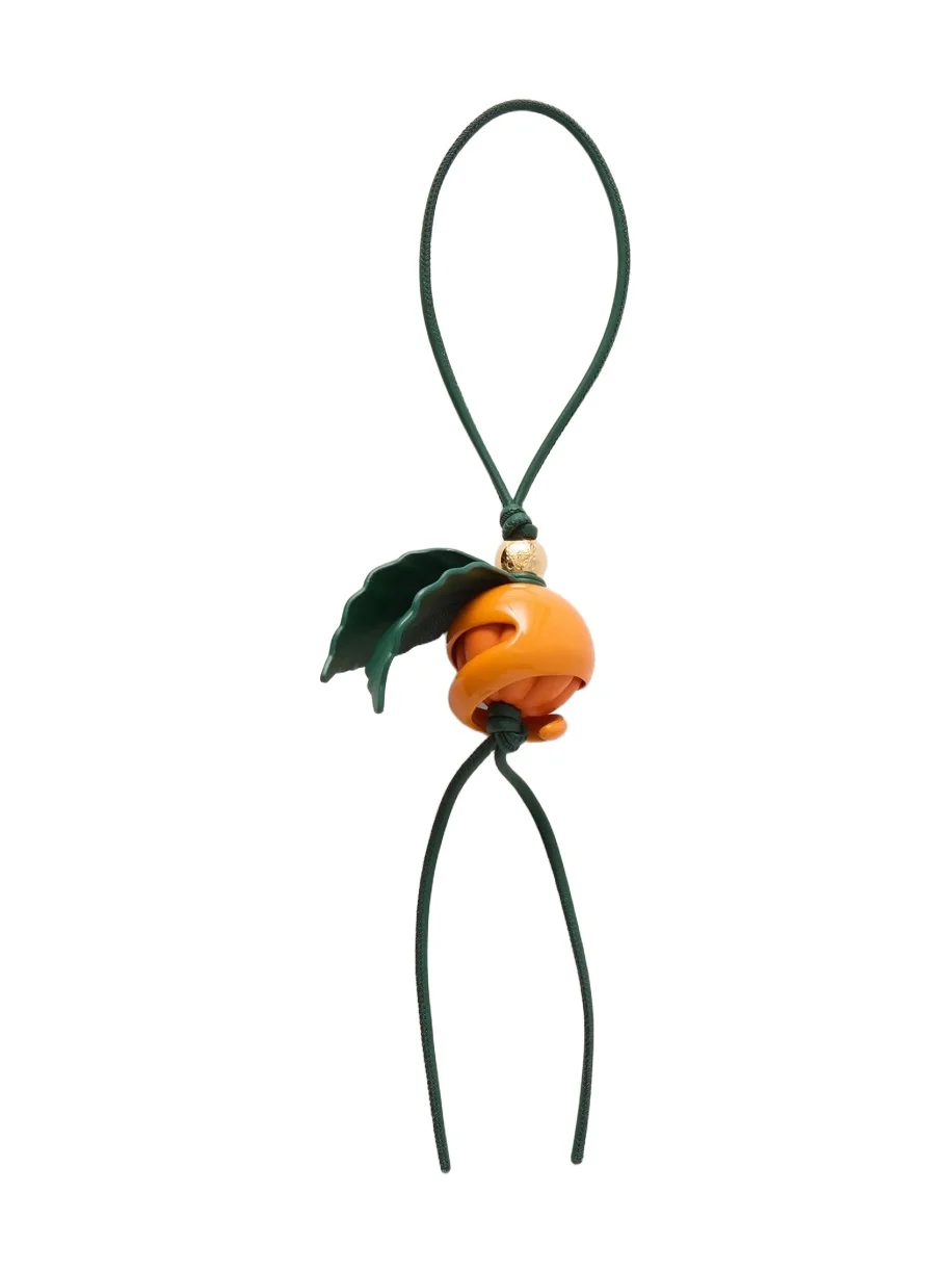 Peeling Orange Gold-tone Leather Charm Peeling Orange Gold-tone Leather Charm