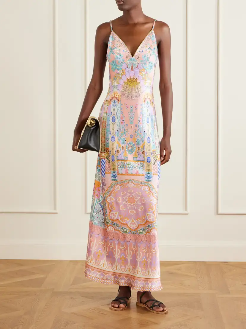 Camilla Printed Silk-satin Maxi Dress | Thumbnail 2 Camilla Printed Silk-satin Maxi Dress | Thumbnail 2