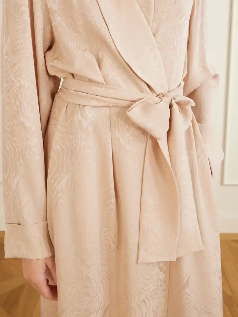 Alessandra Rich Belted Silk-moiré Midi Dress | Thumbnail 4