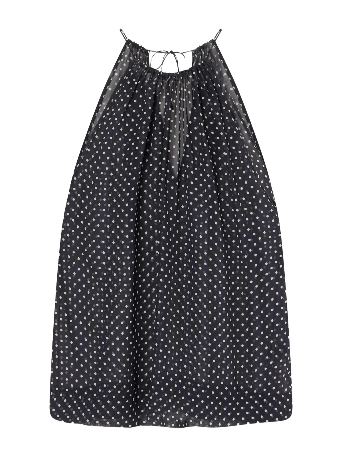 Nikki Polka-dot Silk Halterneck Tank
