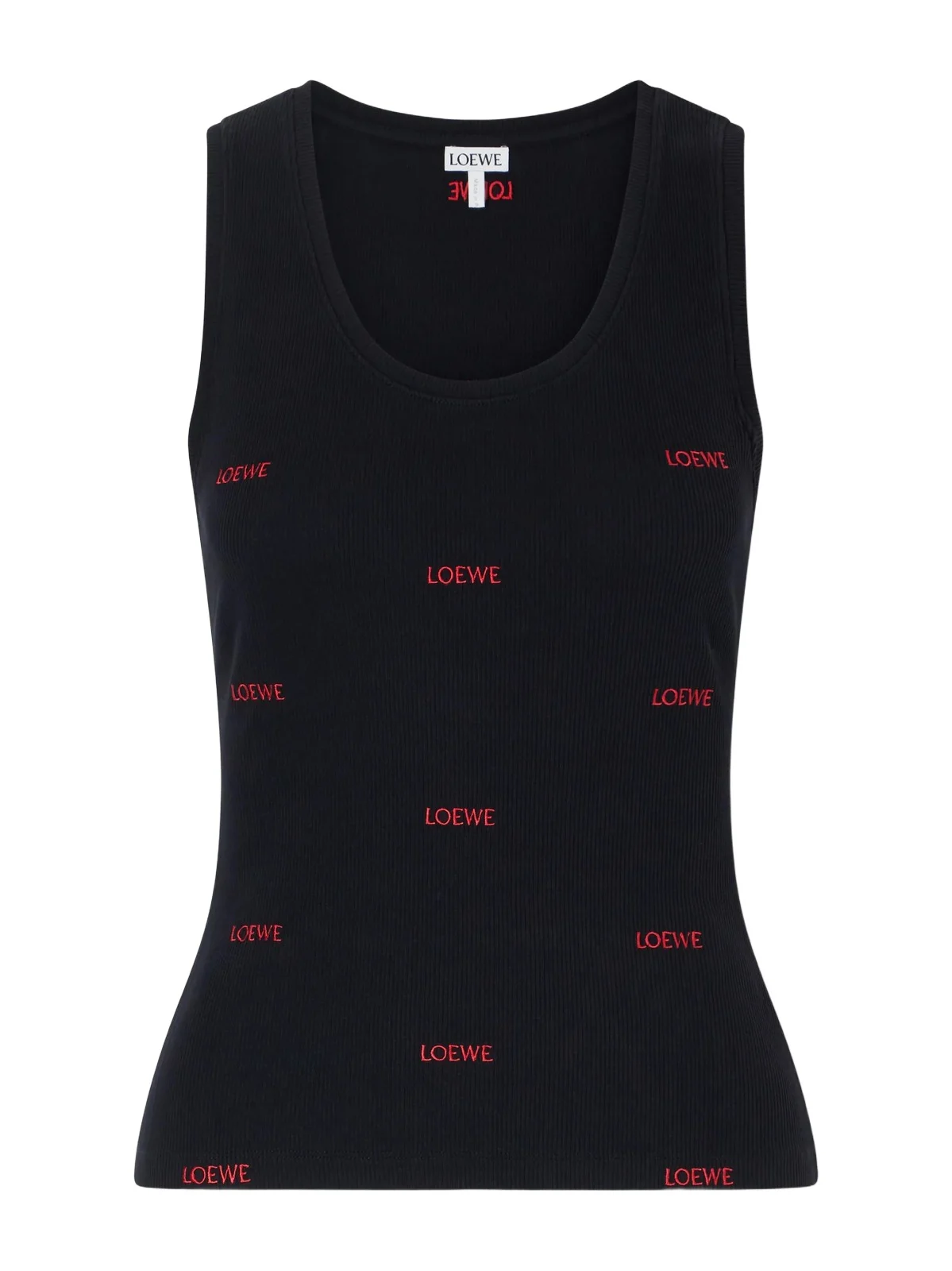 Logo-embroidered Ribbed Stretch-cotton Jersey Tank