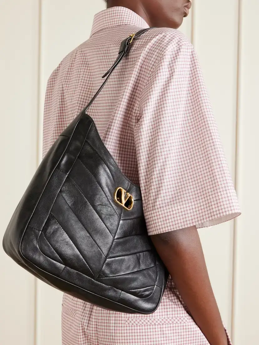 Valentino Garavani Vlogo-embellished Patchwork Leather Shoulder Bag | Thumbnail 2 Valentino Garavani Vlogo-embellished Patchwork Leather Shoulder Bag | Thumbnail 2