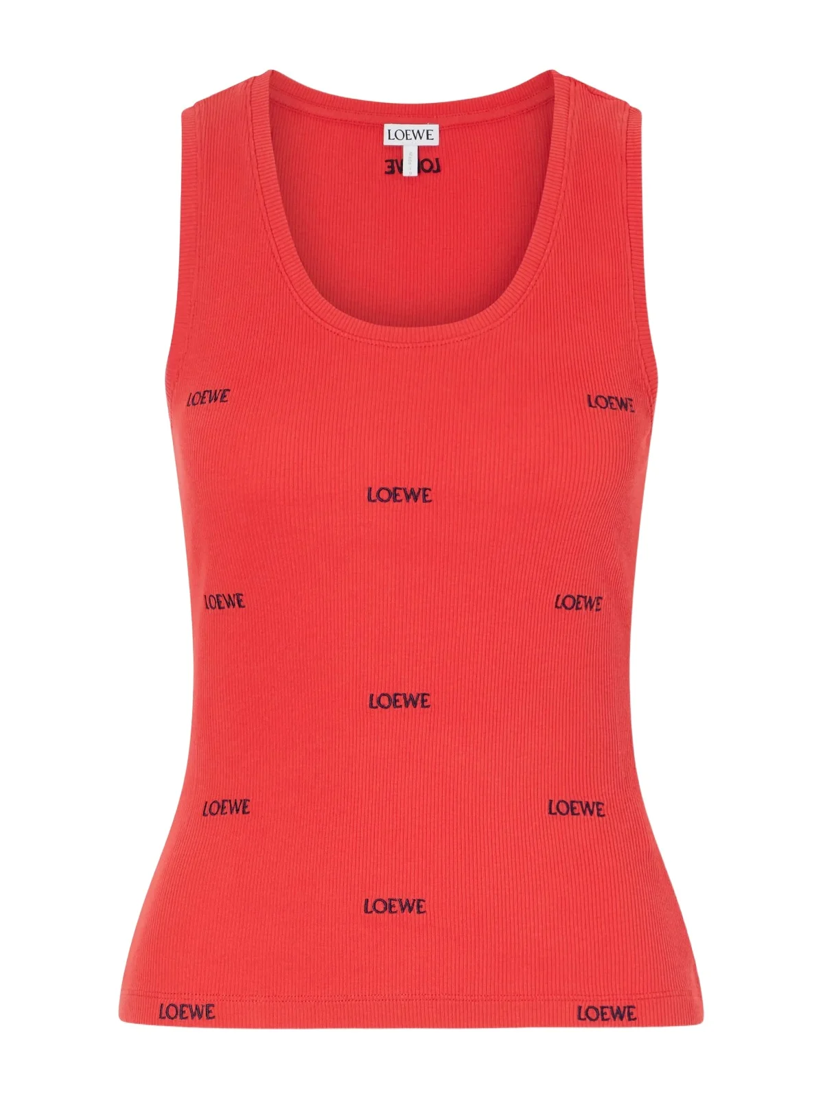Logo-embroidered Ribbed Stretch-cotton Jersey Tank