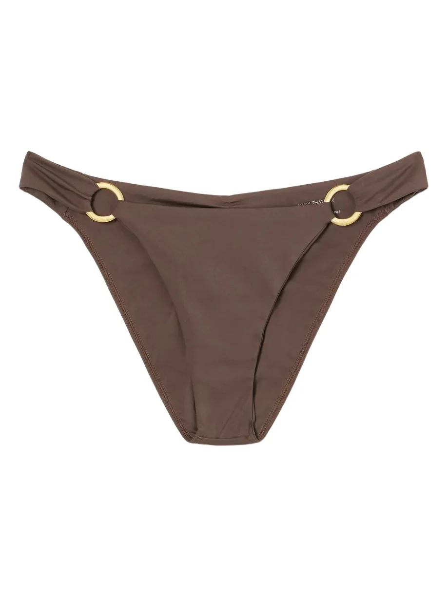Away That Day Sorrento Embellished Recycled Stretch Bikini Briefs
