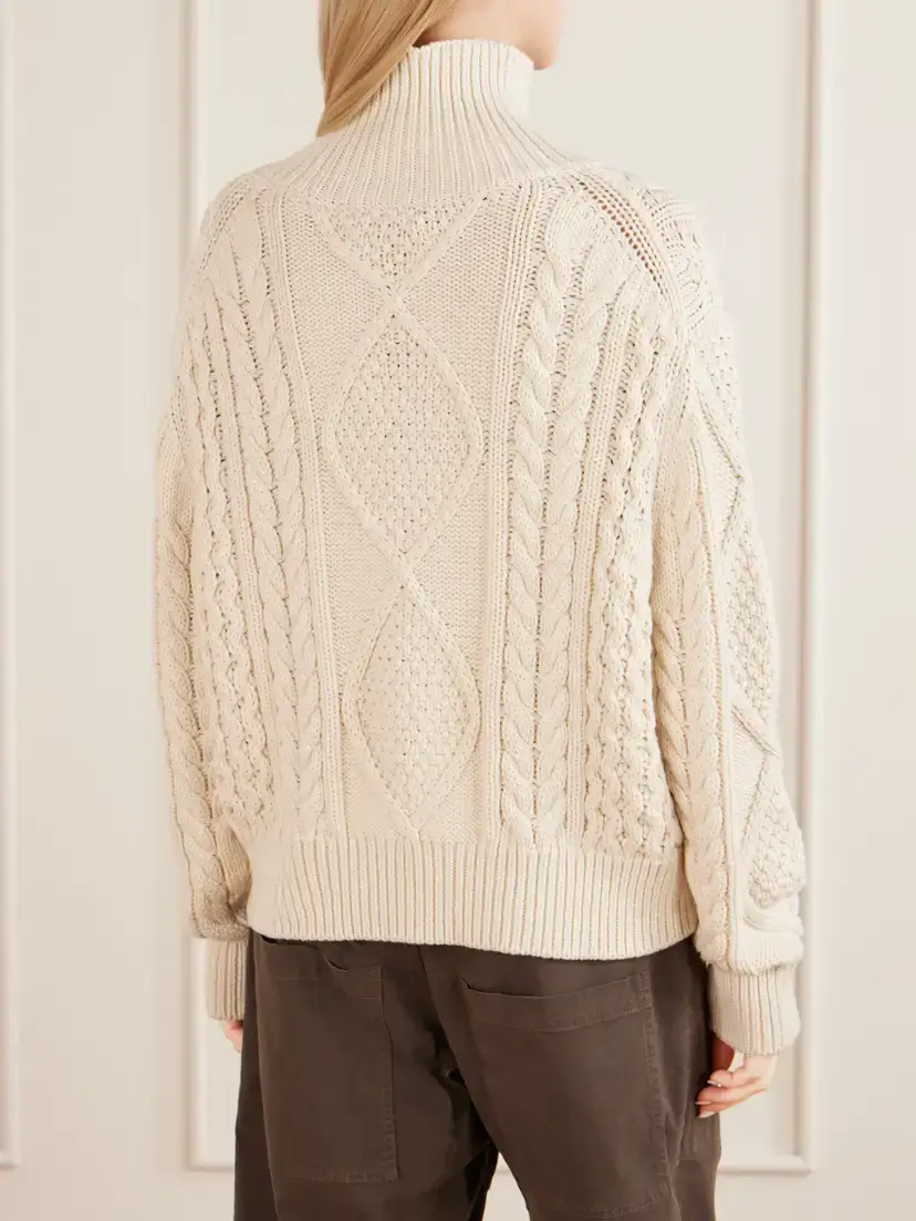 Nili Lotan Kimmi Knitted Cotton And Cashmere-blend Sweater | Thumbnail 4