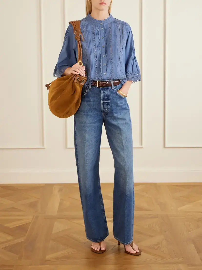 Sea Pippa Crochet-trimmed Cotton Blouse | Thumbnail 2