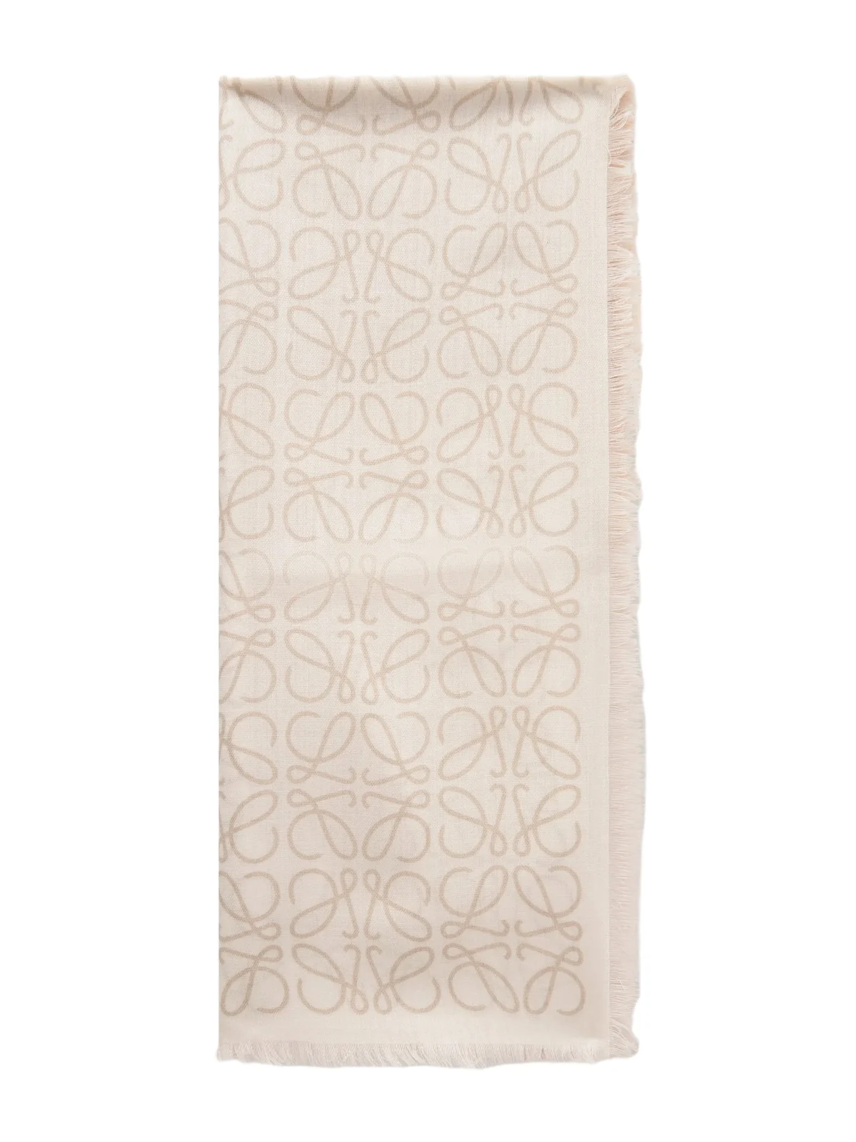 Anagram-intarsia Wool, Silk And Cashmere-blend Scarf - Neutrals Anagram-intarsia Wool, Silk And Cashmere-blend Scarf - Neutrals