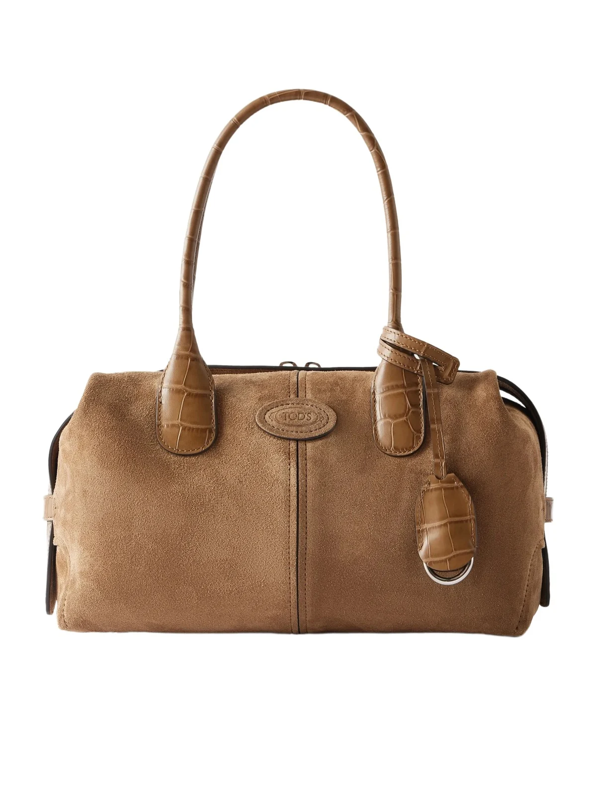 Bauletto Leather-trimmed Suede Shoulder Bag Bauletto Leather-trimmed Suede Shoulder Bag
