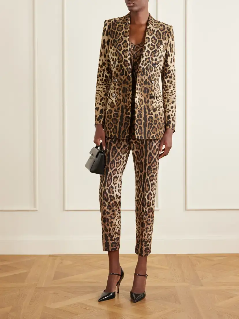 Dolce & Gabbana Leopard-print High-rise Cotton Straight-leg Pants | Thumbnail 2 Dolce & Gabbana Leopard-print High-rise Cotton Straight-leg Pants | Thumbnail 2