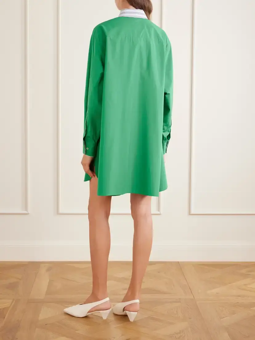 Loewe Logo-embroidered Cotton-poplin Midi Shirt Dress | Thumbnail 4 Loewe Logo-embroidered Cotton-poplin Midi Shirt Dress | Thumbnail 4