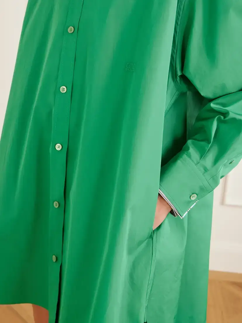 Loewe Logo-embroidered Cotton-poplin Midi Shirt Dress | Thumbnail 5 Loewe Logo-embroidered Cotton-poplin Midi Shirt Dress | Thumbnail 5