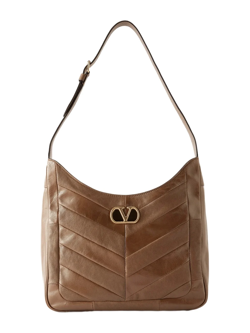 Vlogo-embellished Patchwork Leather Shoulder Bag Vlogo-embellished Patchwork Leather Shoulder Bag