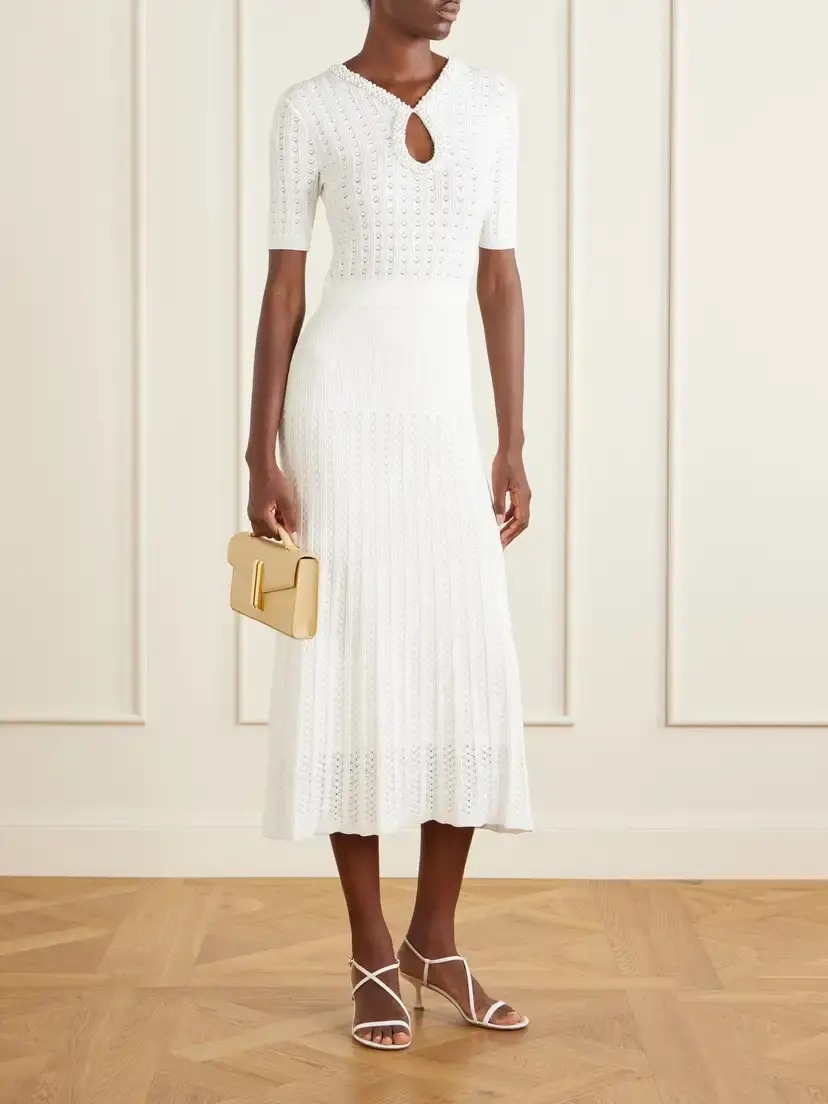 Rebecca Vallance Embellished Crochet-knit Midi Dress | Thumbnail 2