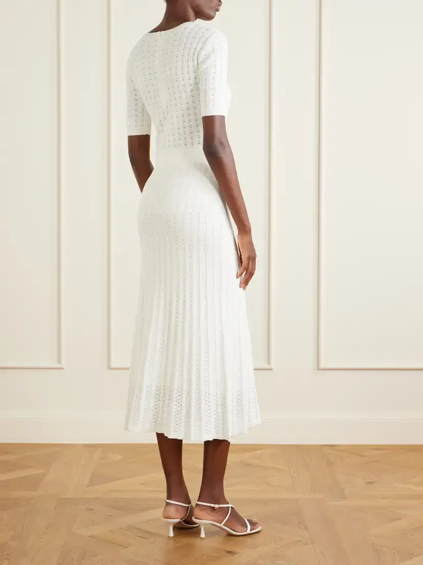 Rebecca Vallance Embellished Crochet-knit Midi Dress | Thumbnail 3